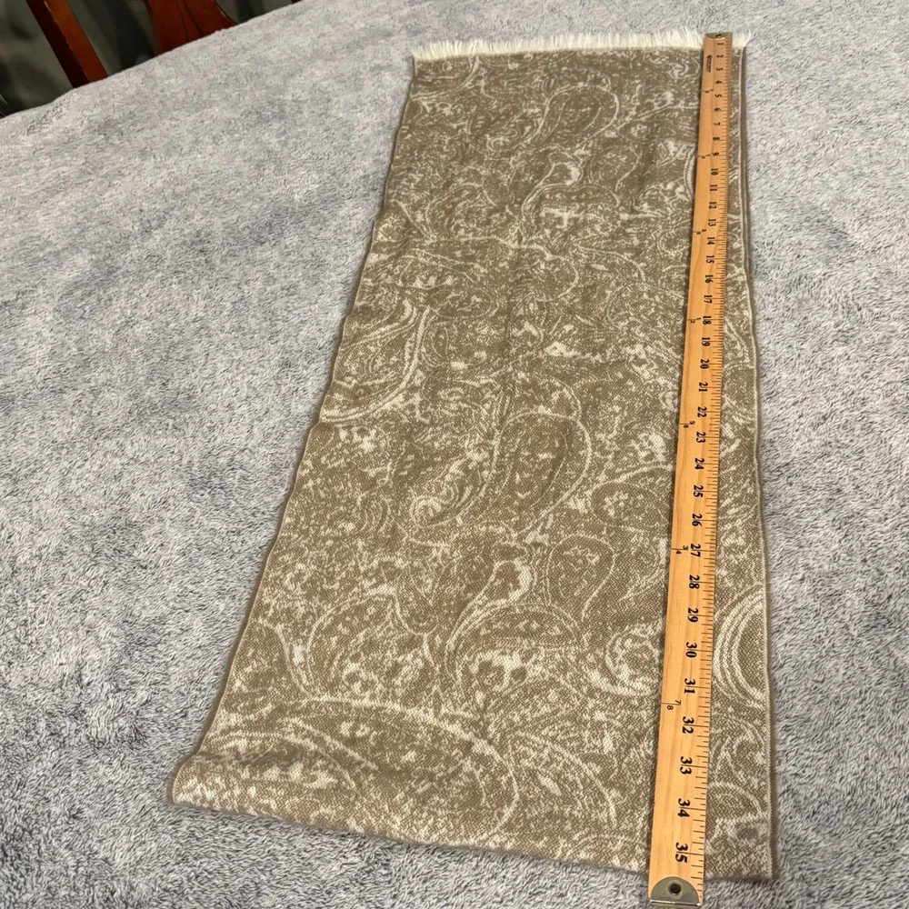 Lands End Paisley‎ Scarf Wrap Fringed Classic Preppy Cozy Old Money Boho 20957